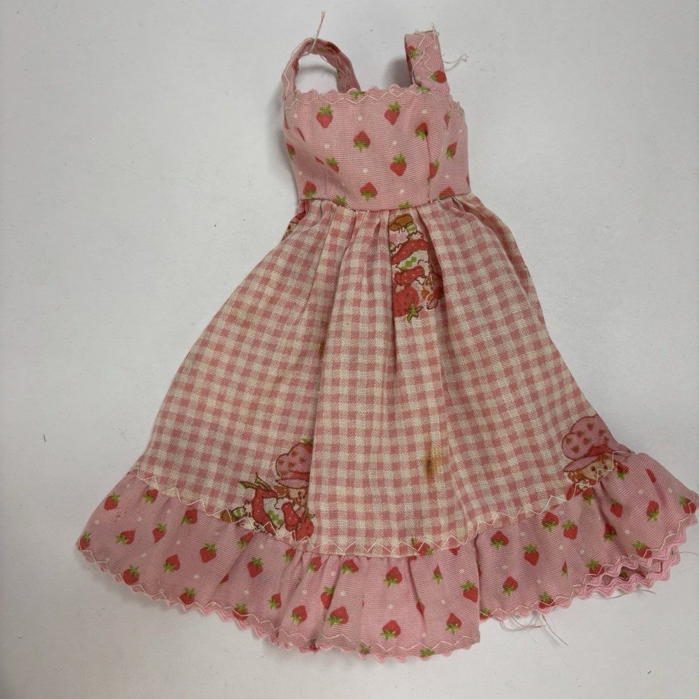 Vintage Handmade Barbie Clothes Strawberry Shortcake Dress